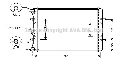 AVA QUALITY COOLING Радиатор, охлаждение двигателя VW2217